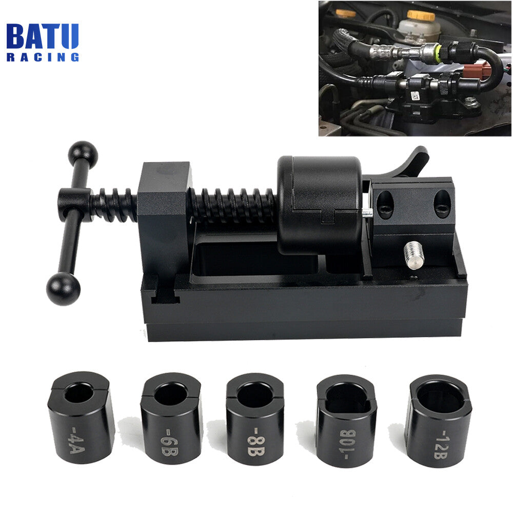 Black AN4-AN12 Fuel Line Fittings Installation Tool Fuel Hose Repair Tool Kit