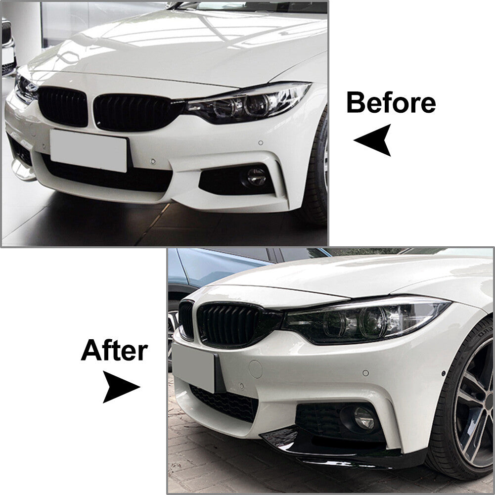 Front Bumper Lip Splitter Side Air Vent Cover Spoiler for BMW 4 Series F32 F33