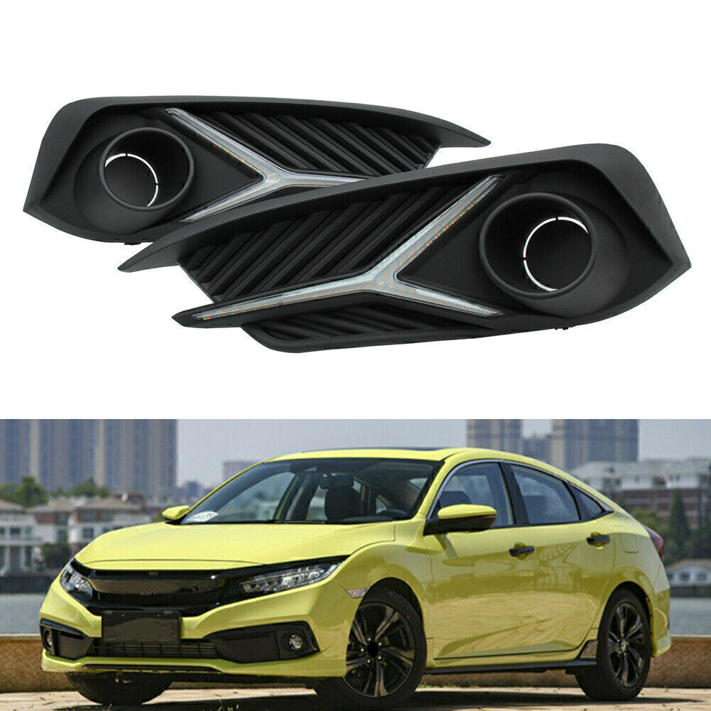 LED Daytime Running Light DRL Lamp for Honda for Civic 10th Gen Sedan 2016-2019 Car