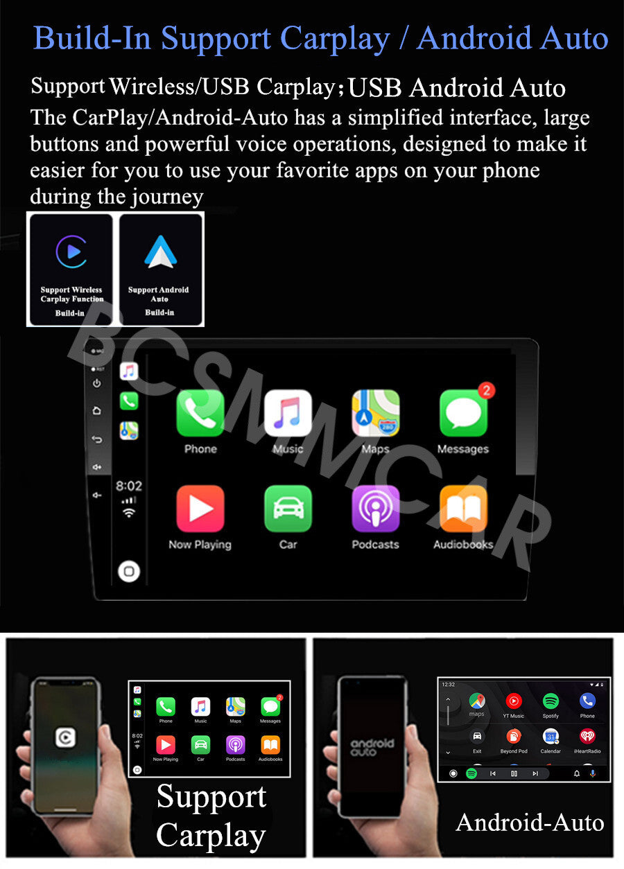 Fit for Toyota Prius 2003-2009 For Apple Carplay Car Stereo Radio Navi GPS BT