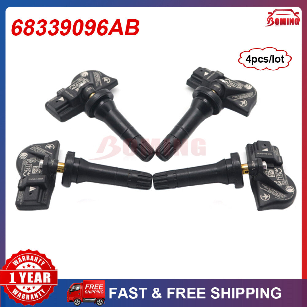 4PCS Tire Pressure Sensor TPMS Sensors Fits For 2021-2022 for Jeep 433MHz