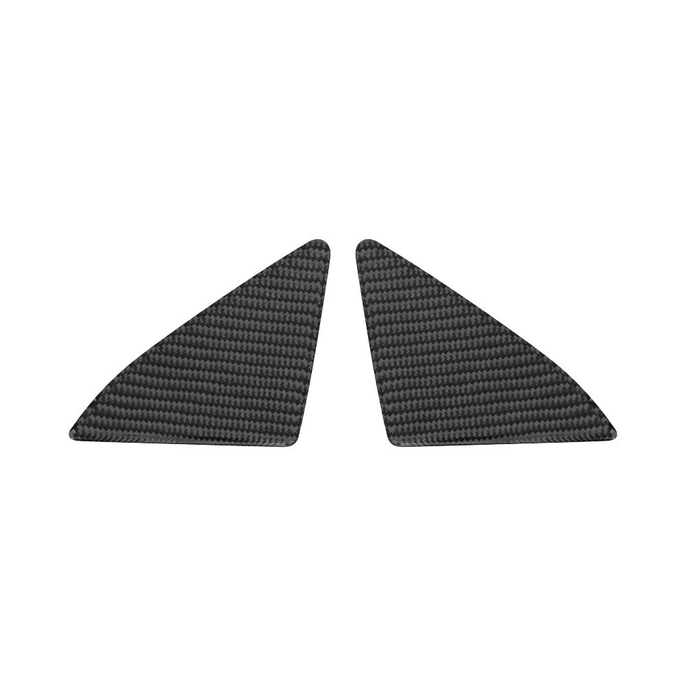 2Pcs Carbon Fiber Front Door Pillars Cover Trim for Ford Explorer 2020-2023