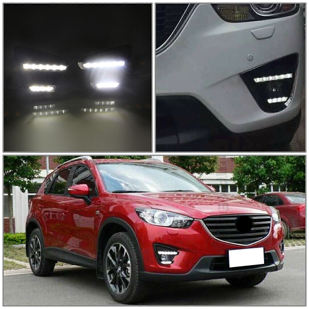 LED Daytime Running Light DRL Amber White Lamp Indicator for Mazda CX-5 2013-16