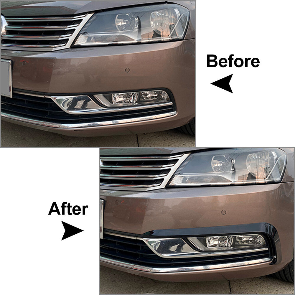 Front Bumper Spoiler Fog Light Frame Cover Trim for VW for Passat B7 Sedan Variant