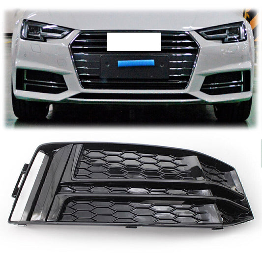 Right Front Bumper Lower Grille Grill Fit for AUDI S4 A4 B9 2017 18 Black