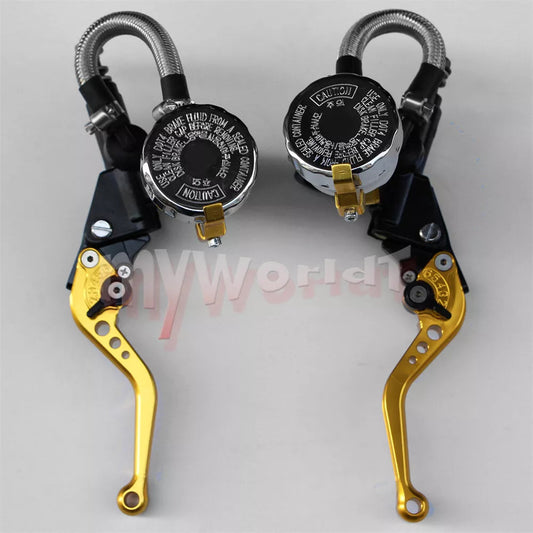 Fit For 7/8 22mm Motorcycle Hydraulic Brake Clutch Lever Set