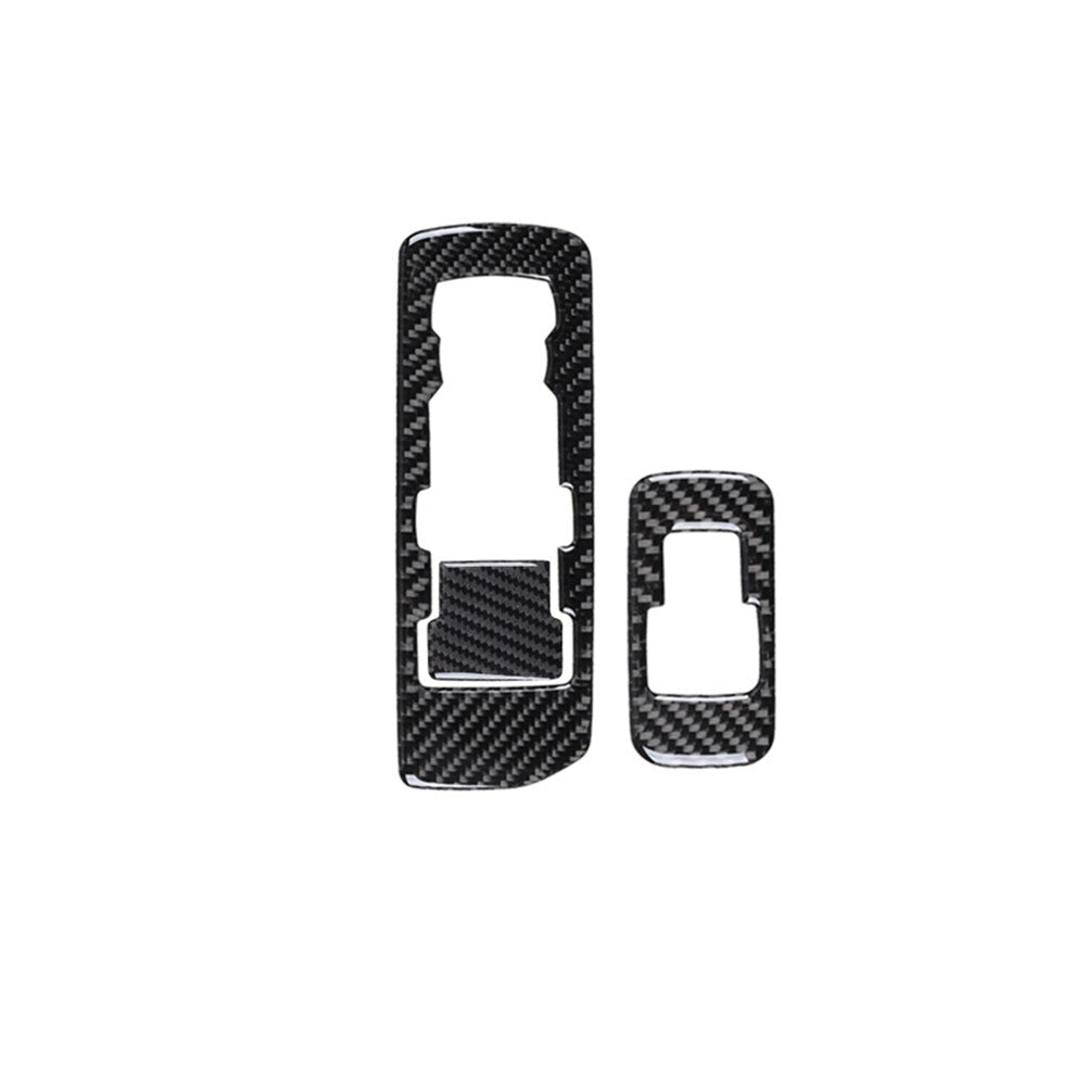 Carbon Fiber Interior Front Window Control Cover Trim for Ford F-150 2015-2020