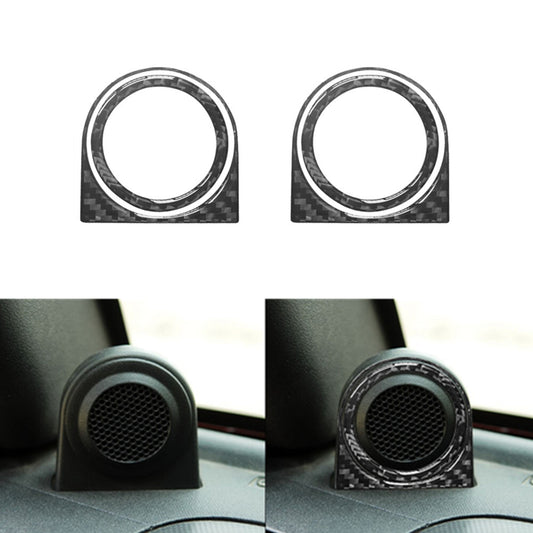 4Pcs Carbon Fiber Interior Speaker Frame Cover Trim for Jeep for Wrangler 2007-2010