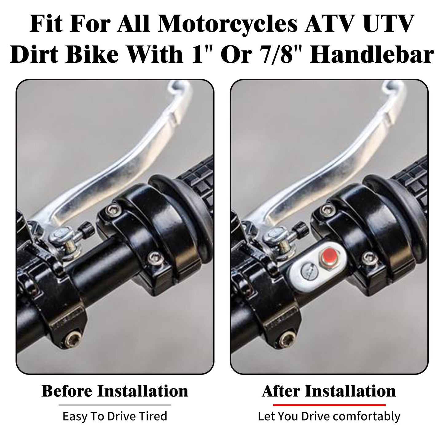 Chrome Control Momentary 1 Button Switch For Universal 1 Handlebar Motorcycle