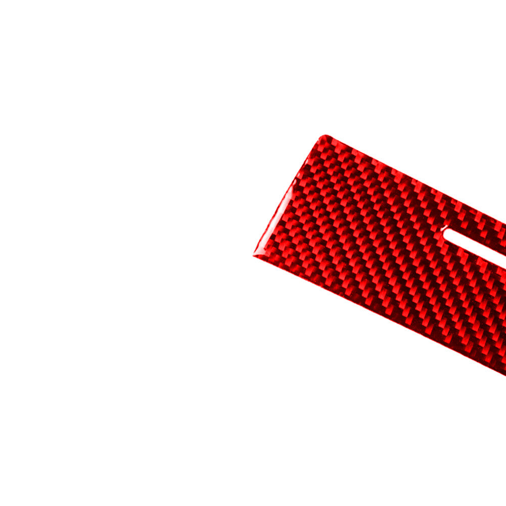 Red Carbon Fiber Storage Box Panel Cover Trim for Mitsubishi Lancer 2010-2015