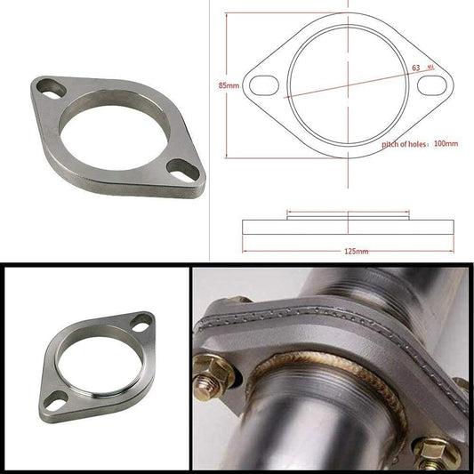 2.5 Exhaust Flange Pipe Header Slotted Bolt Hole Gasket Connection Kit 2.5inch
