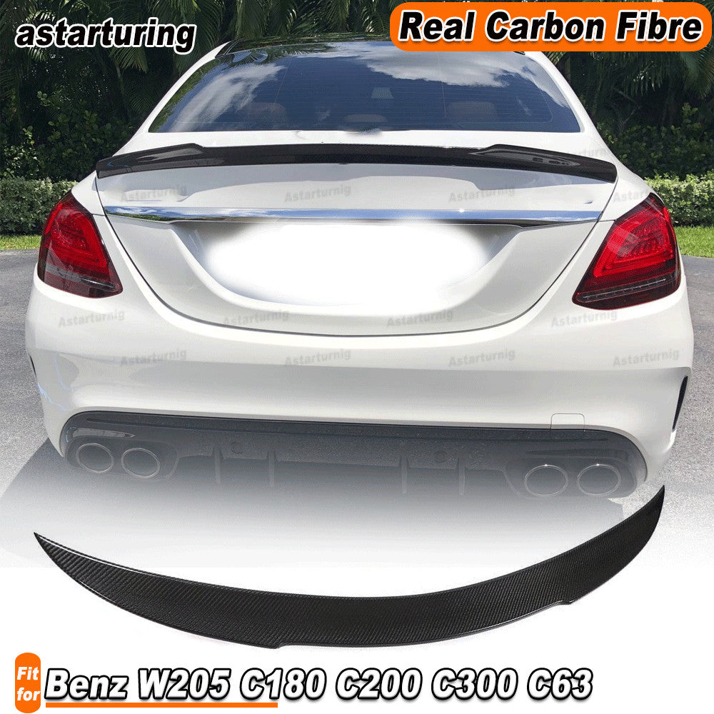 Carbon Rear Trunk Spoiler Wing Fit for Benz W205 C180 C200 C300 C43 C63 2015-20