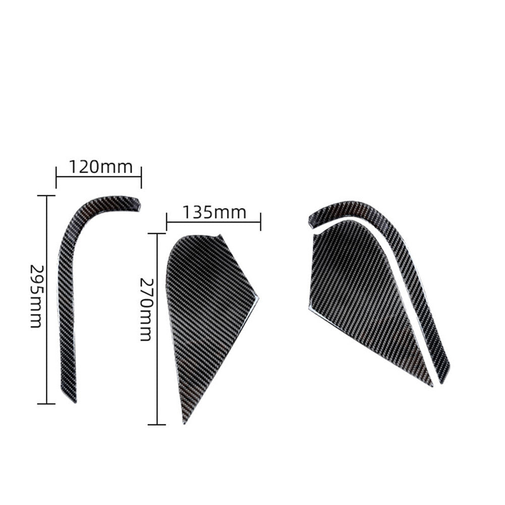 4pcs Carbon Fiber Door Bumper Panel Trim Cover for Toyota Highlander 2008-2013
