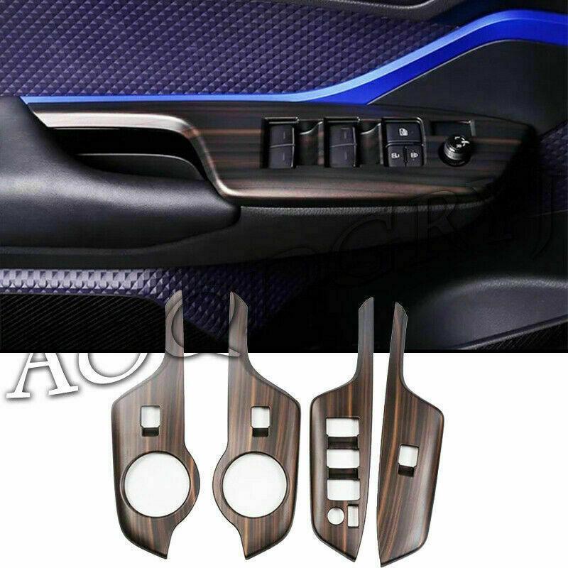 Matte Wood grain Car Interior window switch panel Trim for Toyota C-HR 2018-2021