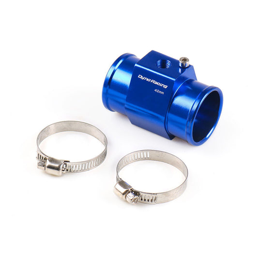 42mm Blue Water Temp Temperature Joint Pipe Sensor Gauge Radiator Hose Adapter