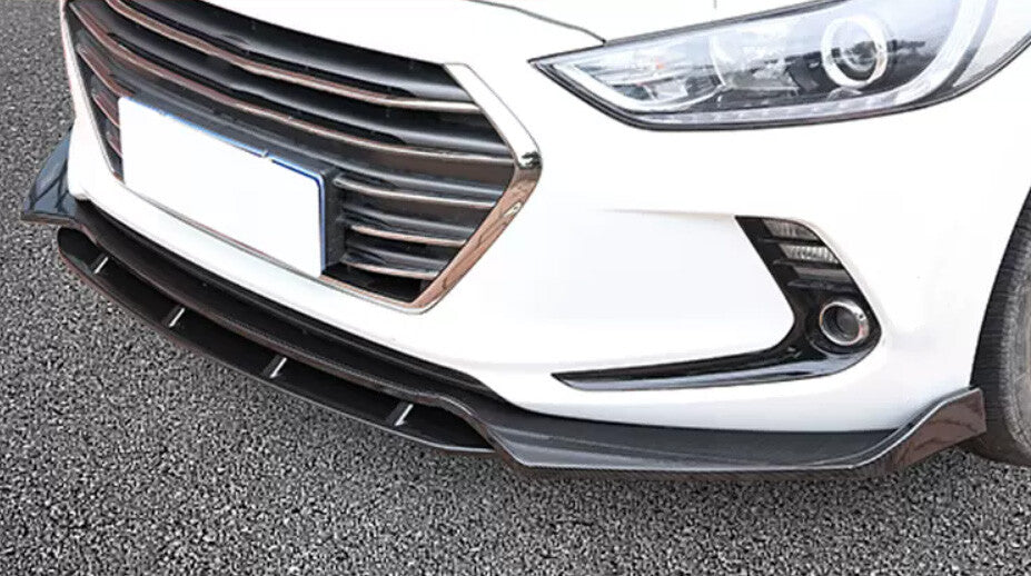 for Hyundai for Elantra 2017-18 Carbon Fiber Style Front Bumper Lip Spoiler Splitter