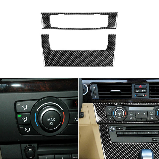 Carbon fiber CD control of air conditioning trim for BMW 3 Series E90 2006-2011