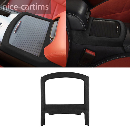 Suede Black Gray Central Water Cup Holder Panel Trim for Dodge Charger 2015-2023