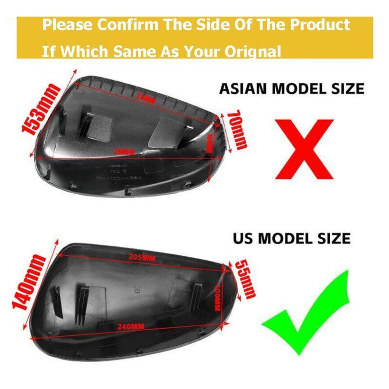 Dark silver left rearview mirror cover for Honda Accord 2008 - 2013