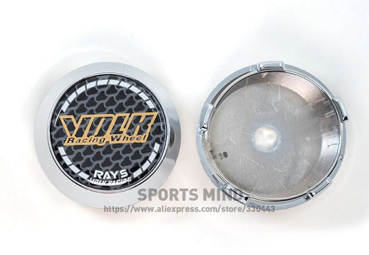 4x60mm Volk Racing Badge Wheel Center Cap Hub Cap Edge Cap Badge Chrome Plating TE37
