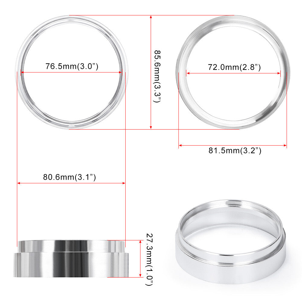 Billet Aluminium 3.0inch Intercooler Exhaust V Band Clamp Quick Release HD Clamp