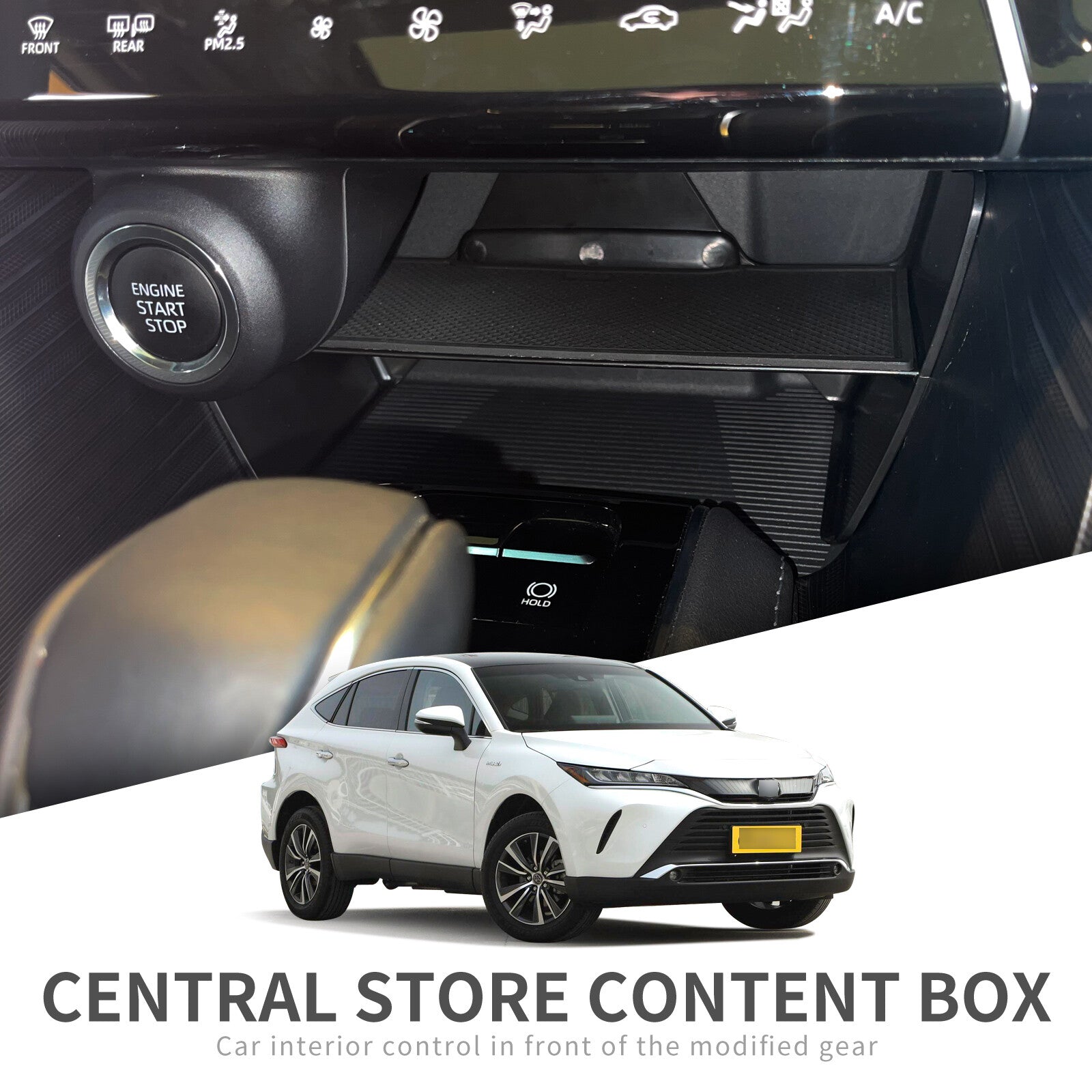 for Harrier Venza 2021 ~ 2023 Center Console Storage box Accessories Car Tray
