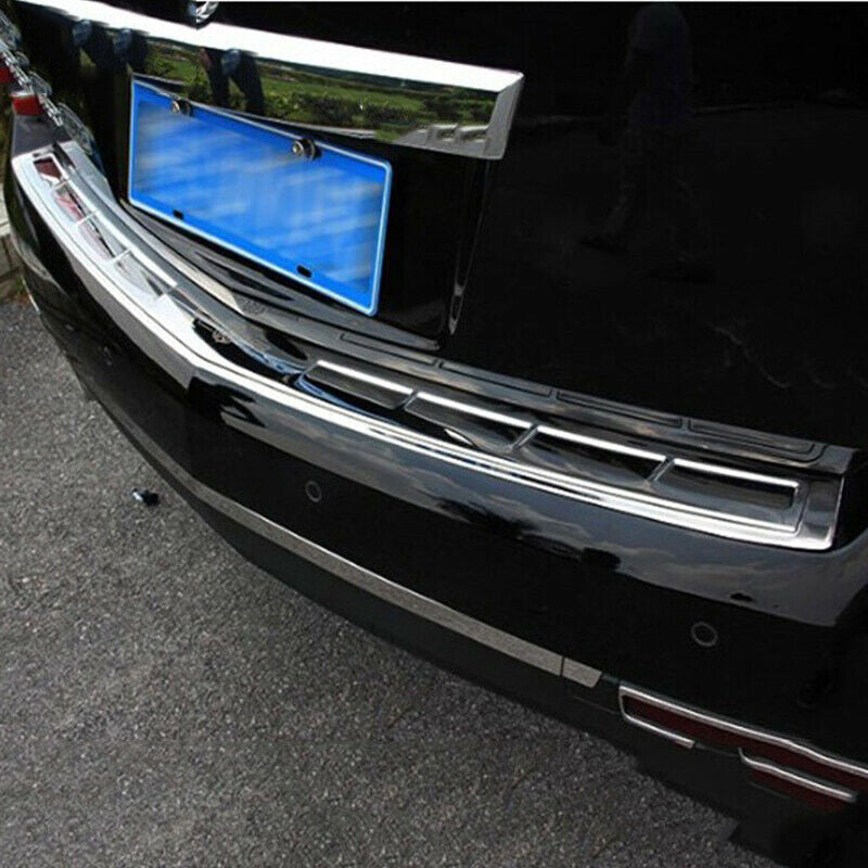 for Cadillac SRX 2010-16 Silver Rear Bumper Protector Door Sill Scuff Plate Trim