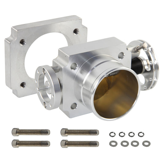 Universal 2.75 70mm CNC Billet Intake Throttle Body Aluminum High Flow Silver