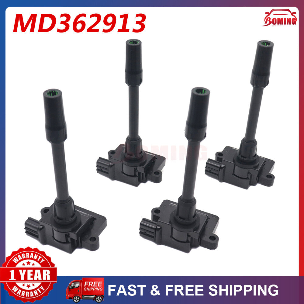 4PCS Ignition Coils MD362913 Pack for Mitsubishi Lancer Mirage Eclipse Galant