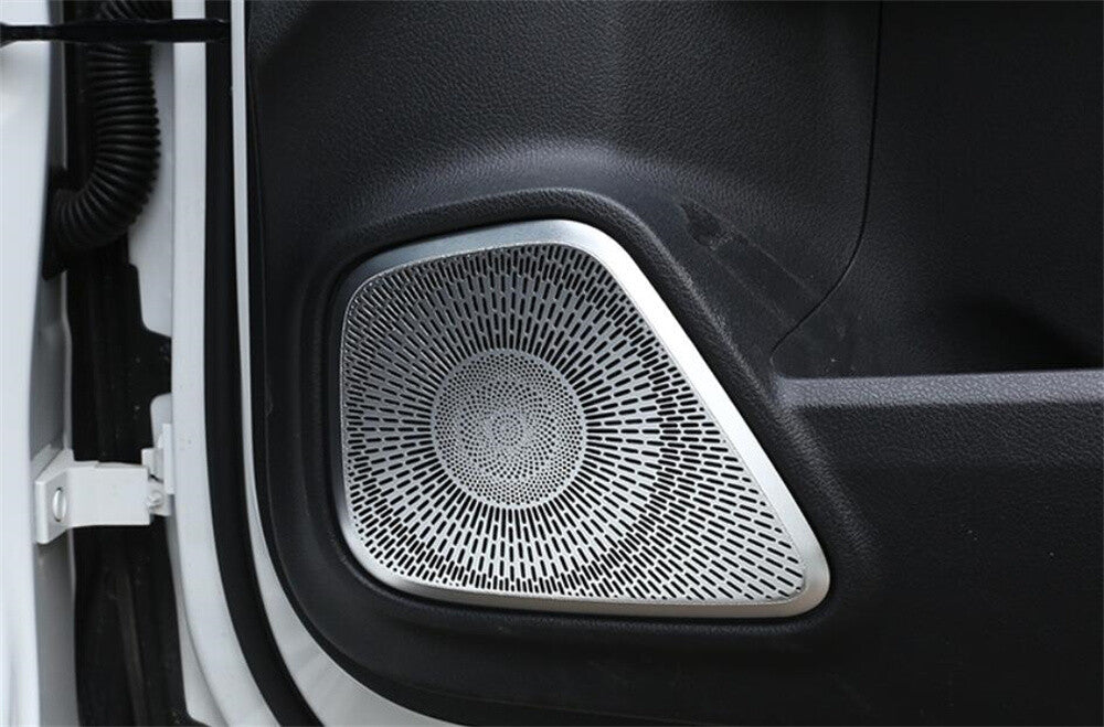 4¡ÁAlloy Silver Door Speaker Net Cover for Mercedes-Benz AB Class W247 GLB 2020+