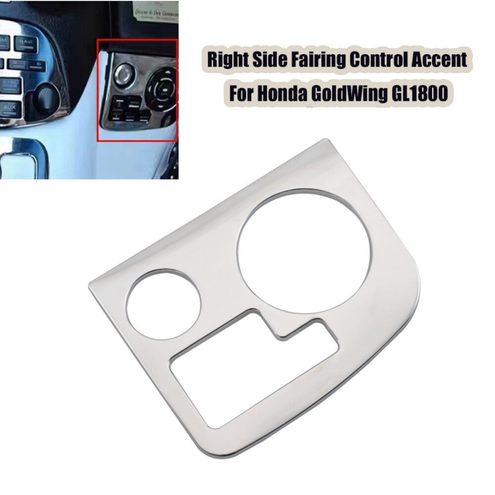 Motorcycle Show Chrome Right Control Panel Accent for Honda Goldwing 1800 01-11