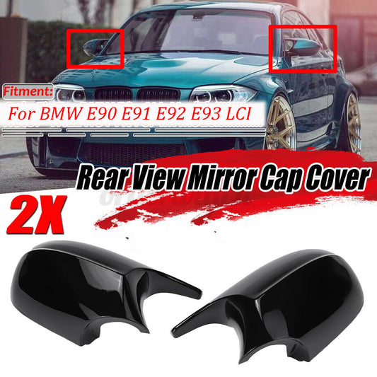 Car mirror protector cover replacement M3 style cover, one pair suitable for BMW E90 E91 E92 2007-2013