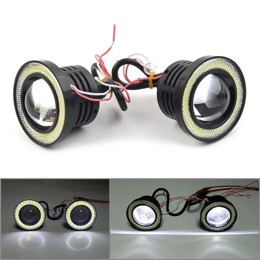 2x 2.5 30W LED COB Fog Driving Light Lamps Bulbs DRL Angel Eyes Waterproof