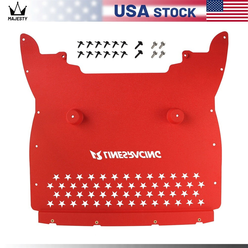 Oil Cooler Skid Plate Aluminum for BMW F90 M5/M5 LCI S63 4.4L 2018-2023 Red