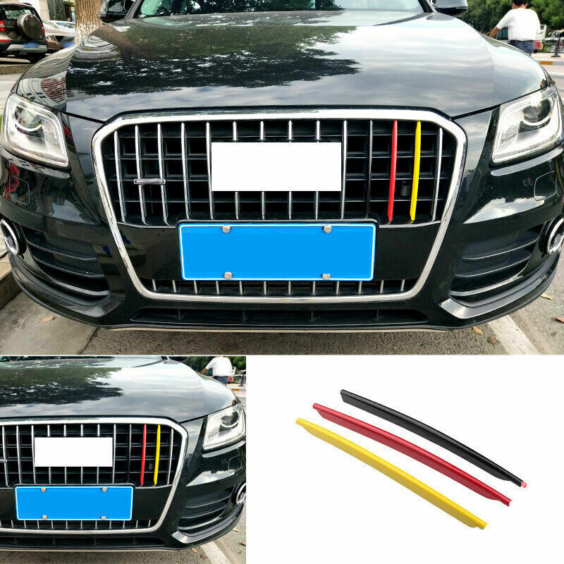 2013-2017 for Audi Q5 3-Colors ABS Front Bumper Center Hood Grill Strip Trim3