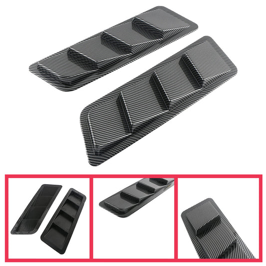 Carbon fiber exterior car cover ventilation panel air intake louvers cooling cover