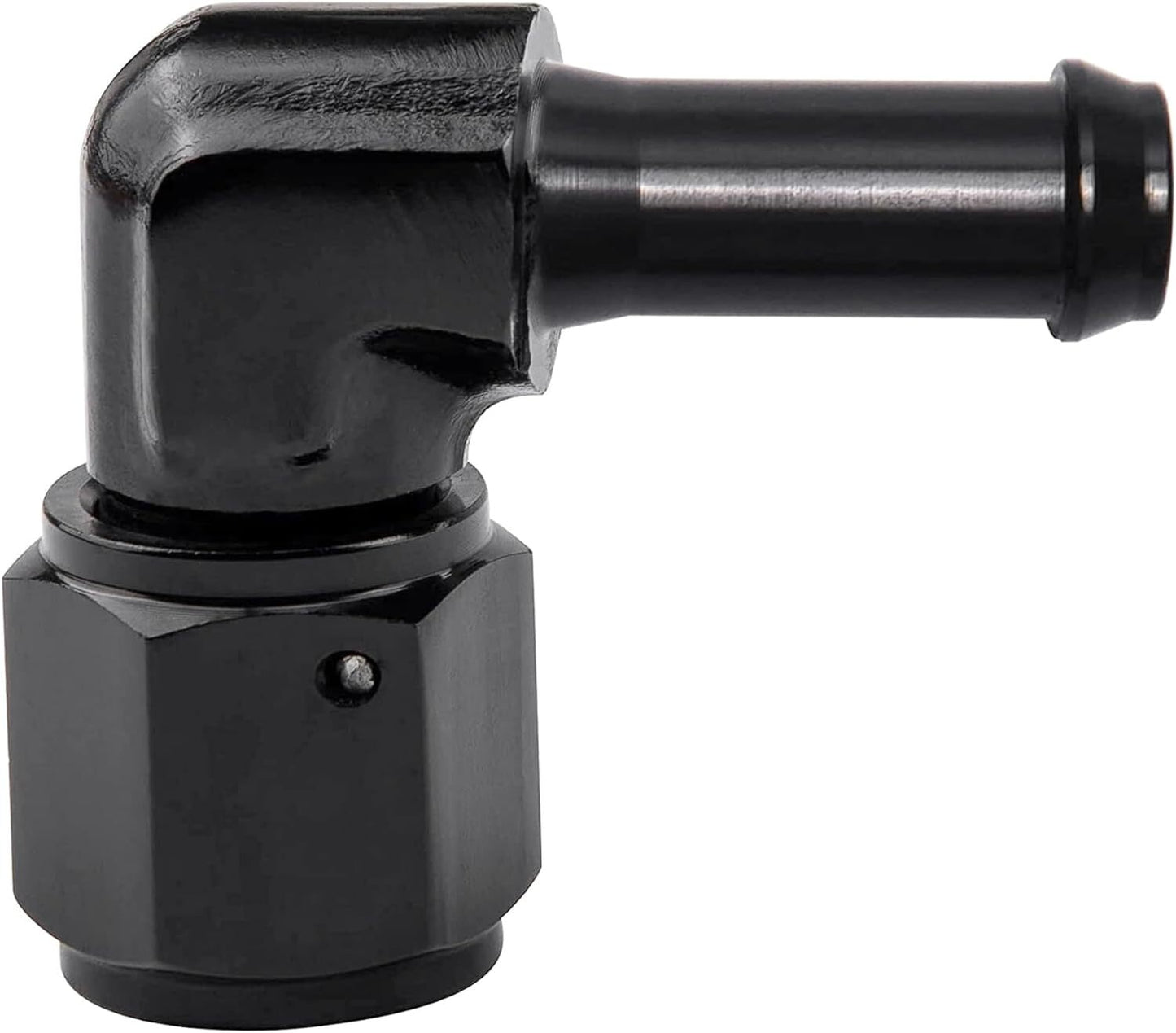 90-degree -6 AN female head rotates to 5/16 inch lever connector adapter