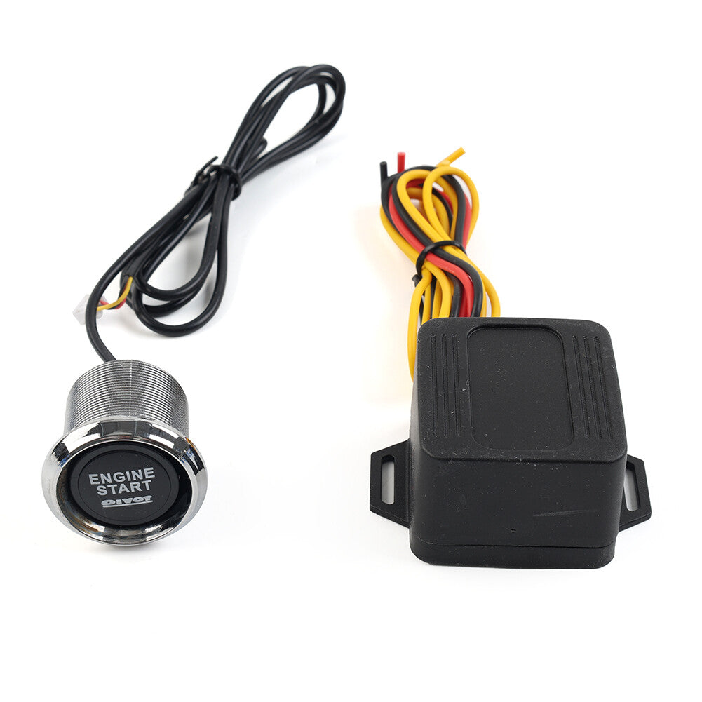 Universal LED 12V Car Engine Start Push Button Switch Ignition Starter Kit Blue