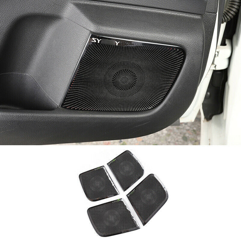 4X for Nissan Sentra Sylphy 2020-2022 Black Interior Door Speaker Cover Trim