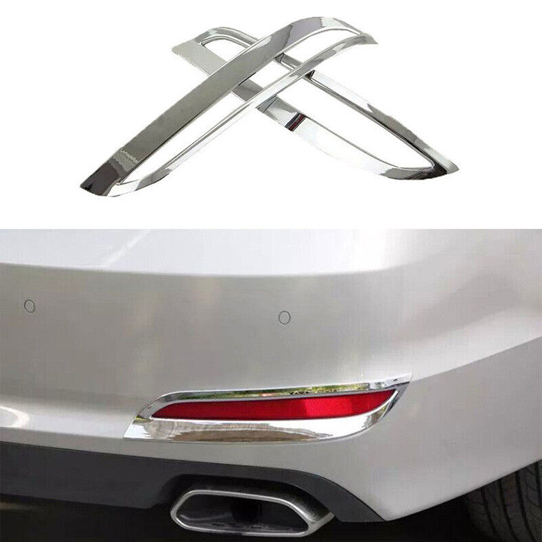 for Hyundai Sonata 2015-2017 Chrome Exterior Rear bumper Fog Light Frame Trim 2x