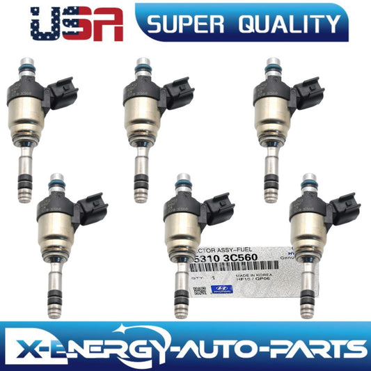 6x Fuel injector for Hyundai for Genesis Santa Fe Azera for Kia K900 Sedona 35310-3C560