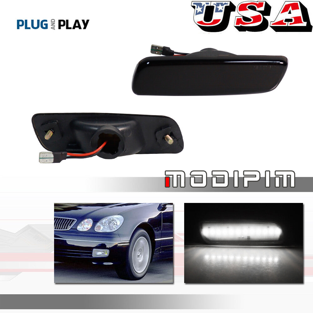 Dark smoke front white SMD LED side marker light kit for Toyota for Lexus for Scion