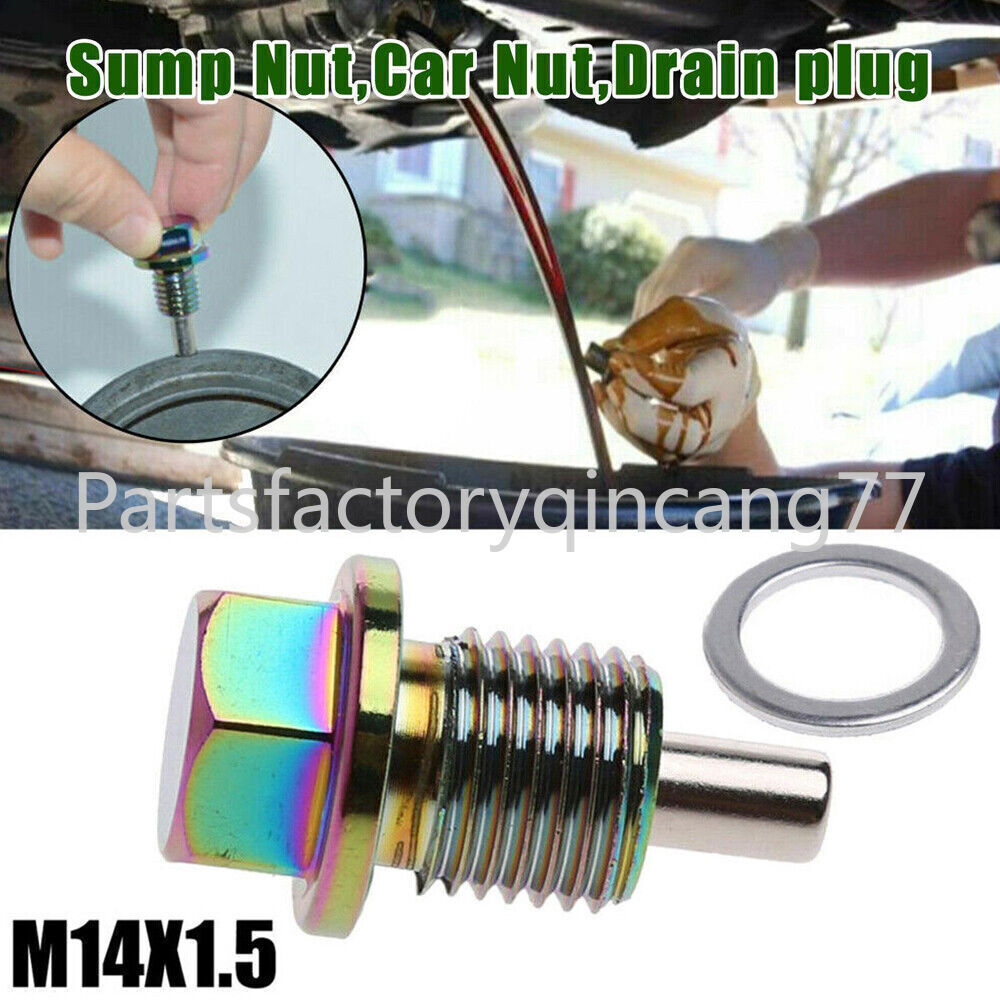 Magnetic Engine Oil Drain Plug Nut Screw Bolt Sump Nut Car Accessories M14x1.5