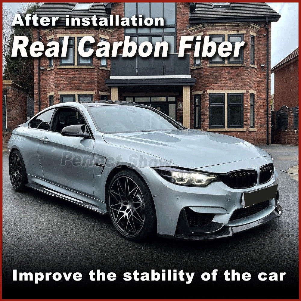 for BMW F82 F83 M4 2014-2019 REAL Carbon Side Skirts Extension Lip Rocker Panel