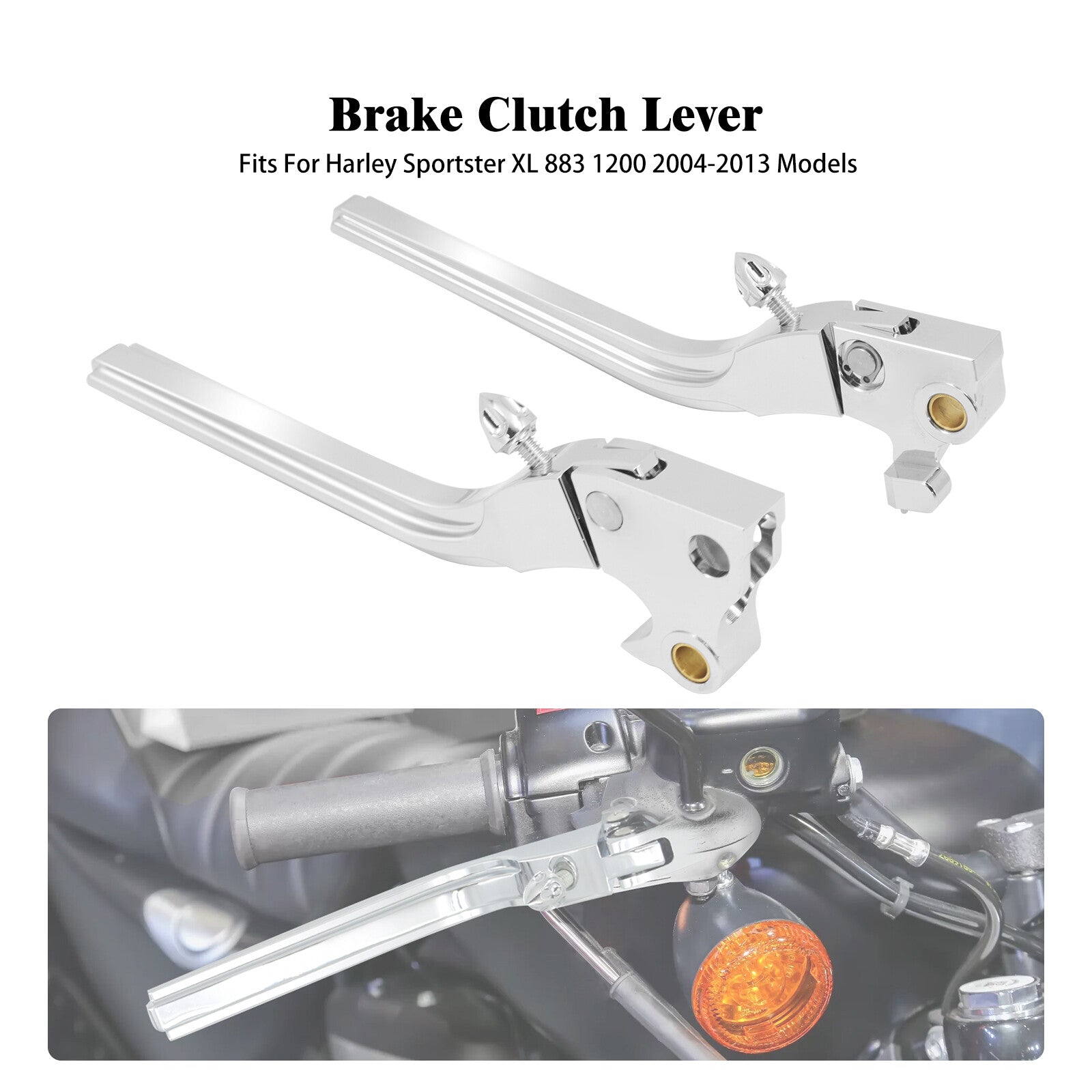 Chrome Brake Clutch Levers Fit for Harley Sportster Iron 883 1200 XL 48 72 04-13