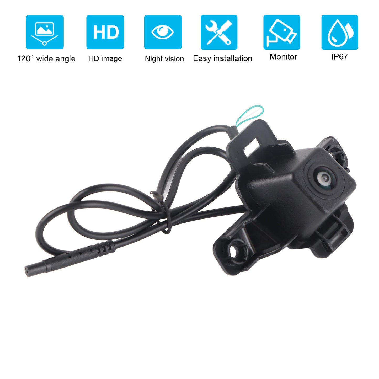 CCD Front Grill Camera 180¡ã Wide Angle Waterproof Night Vision Parts For