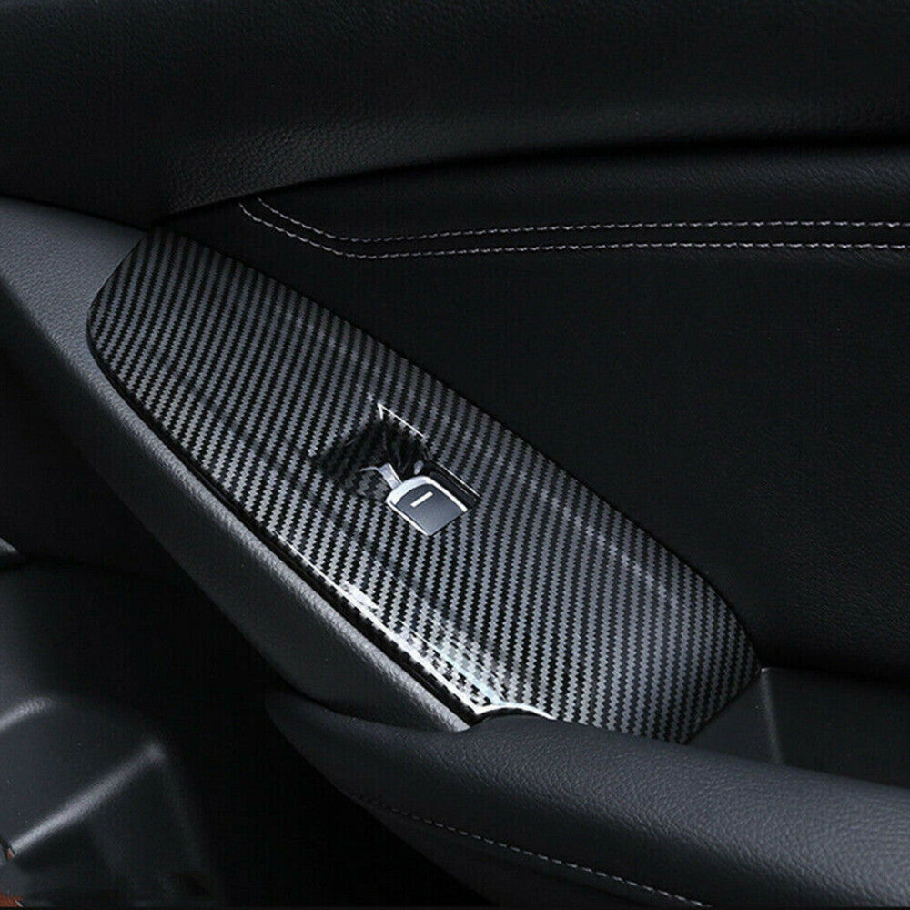 Carbon Fiber Interior Window Switch Panel Cover Trim for Honda Accord 2018-2021