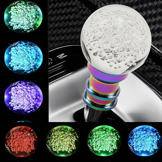 Multicolor Transparent Ball Shift Knob Universal Bubble LED Gearsticks Knob