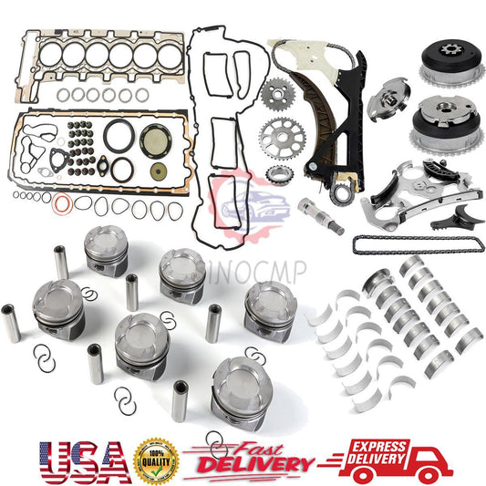 N55 Engine Rebuild Kit Timing Chain Kit Camshaft Adjuster Bearings Set for BMW