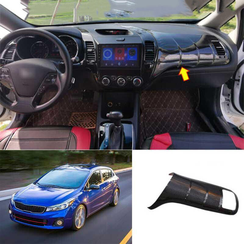 for Kia Forte K3 2014-2018 Carbon Fiber for Co -Pilot Dashboard Vent Panel Cover Trim
